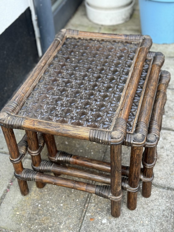 Image 1 of Vintage Set Of Manou Nesting Tables