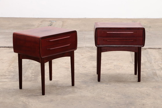 Image 1 of Johannes Andersen by c.f.Silkeborg Set of Danish design bedside tables,1960