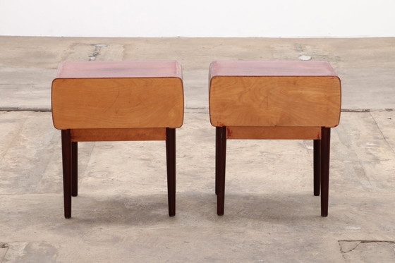 Image 1 of Johannes Andersen by c.f.Silkeborg Set of Danish design bedside tables,1960