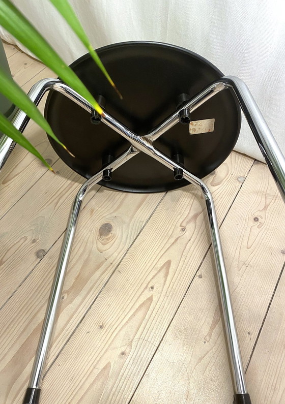 Image 1 of Se 38 Tubular steel stool stackable Wilde+Spieth Egon Eiermann Mid - Century