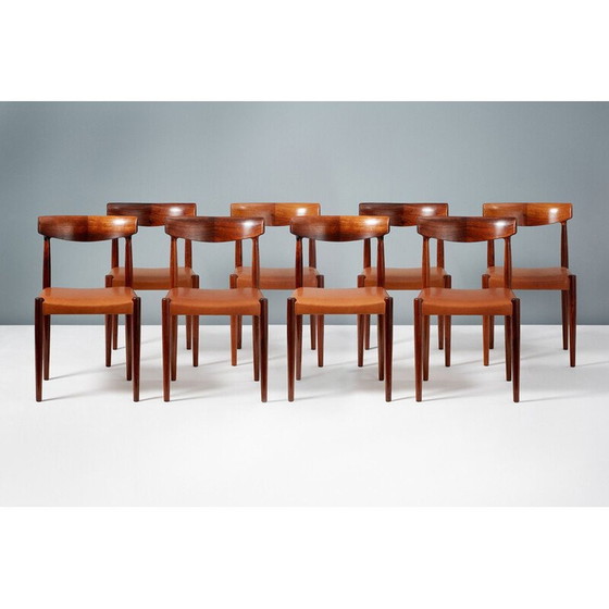 Image 1 of Set of 8 Vintage Rosewood Dining Chairs by Knud Faerch 1950s