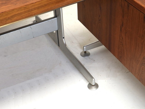 Image 1 of Large Exclusive Vintage Rosewood Corner Desk From Voko Made In The 1960s