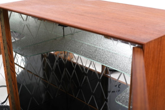 Image 1 of Teak Bar Cabinet With Harlekin Mirrors By Illum Wikkelsø