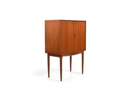 Image 1 of Teak Bar Cabinet With Harlekin Mirrors By Illum Wikkelsø