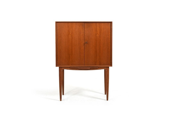 Image 1 of Teak Bar Cabinet With Harlekin Mirrors By Illum Wikkelsø