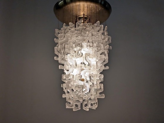 Image 1 of Glass Chandelier By Carlo Nason