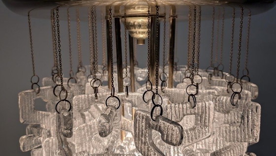 Image 1 of Glass Chandelier By Carlo Nason