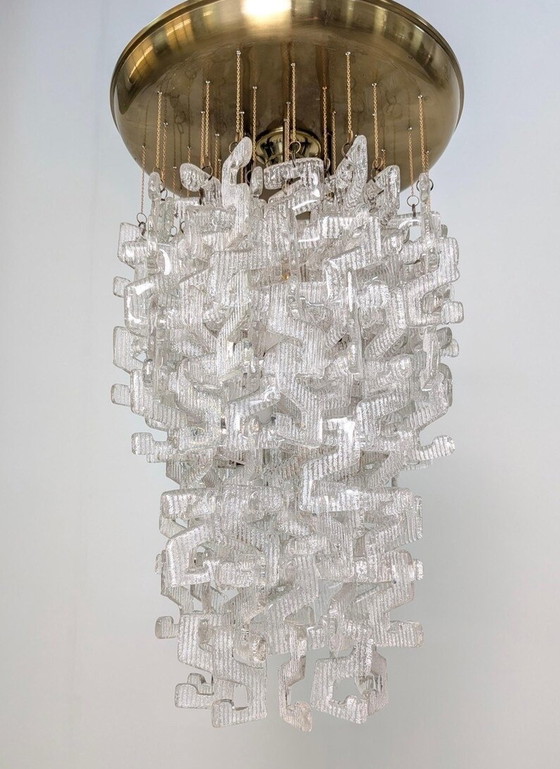 Image 1 of Glass Chandelier By Carlo Nason