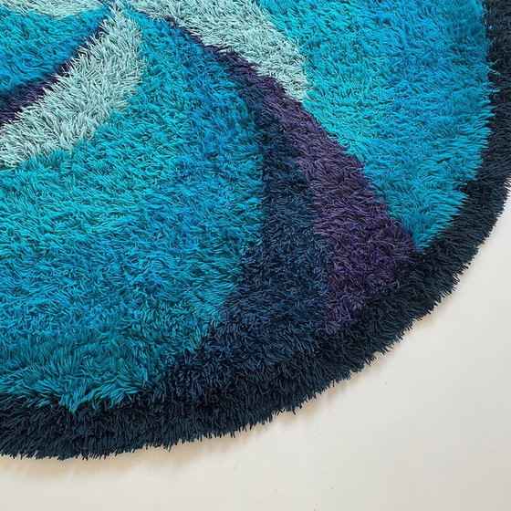 Image 1 of Vintage high-pile woolen Rya rug for Ege Taeper, Denmark 1970s