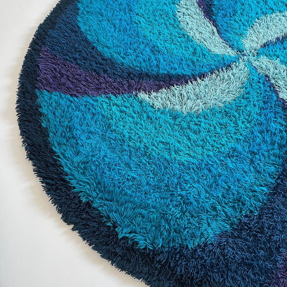 Image 1 of Vintage high-pile woolen Rya rug for Ege Taeper, Denmark 1970s