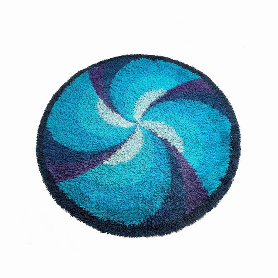 Image 1 of Vintage high-pile woolen Rya rug for Ege Taeper, Denmark 1970s