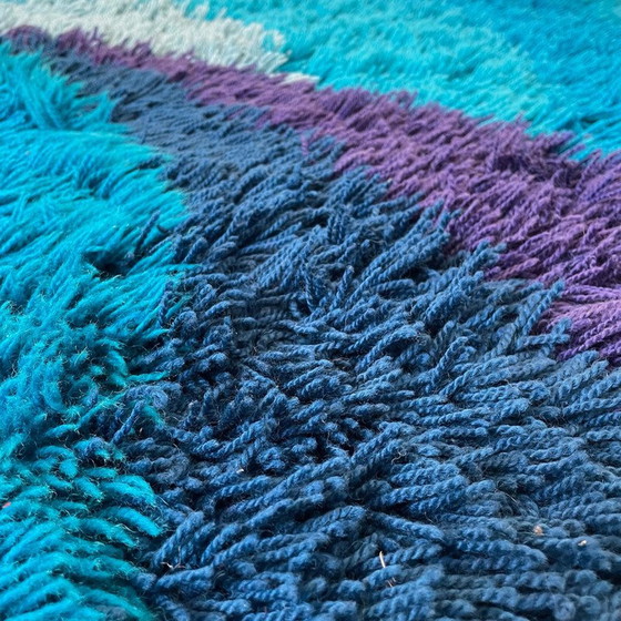 Image 1 of Vintage high-pile woolen Rya rug for Ege Taeper, Denmark 1970s