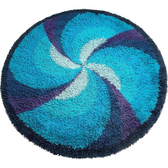 Image 1 of Vintage high-pile woolen Rya rug for Ege Taeper, Denmark 1970s