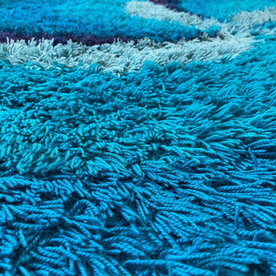 Image 1 of Vintage high-pile woolen Rya rug for Ege Taeper, Denmark 1970s