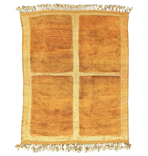 "Onessa" - Mid-Century Modern Orange Moroccan Rug - 210x300 cm