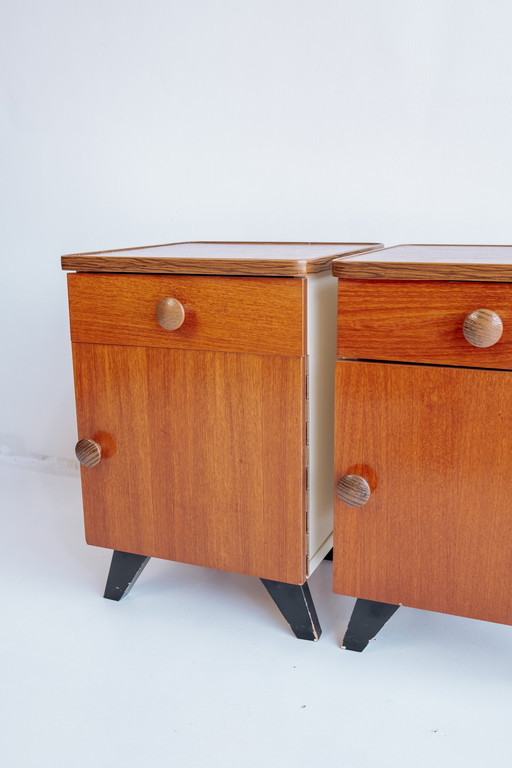 2x Table de chevet vintage