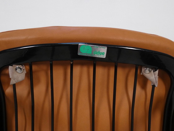 Image 1 of Willy Rizzo Chairs - Cognac Leather - Cidue Italy