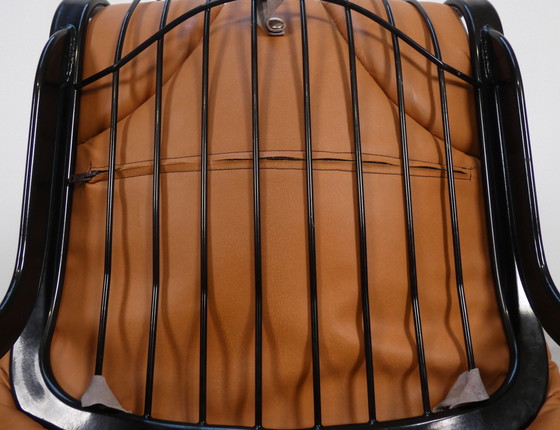 Image 1 of Willy Rizzo Chairs - Cognac Leather - Cidue Italy