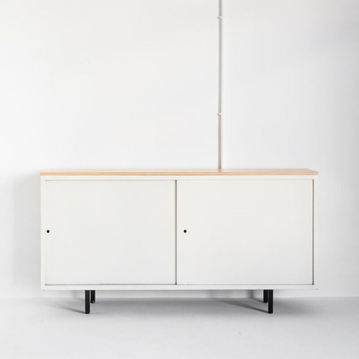 Industrial sideboard with sliding doors, Spain 1970