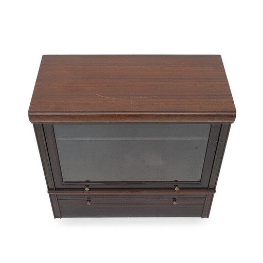 Vintage mahogany veneered wood sideboard for Martin Dupuis, France 1970