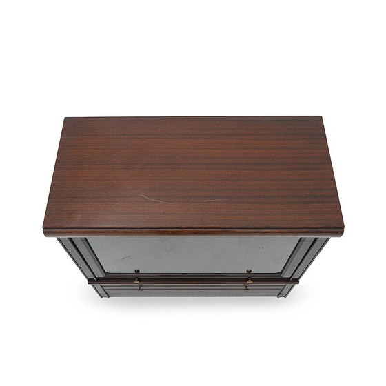 Image 1 of Vintage mahogany veneered wood sideboard for Martin Dupuis, France 1970