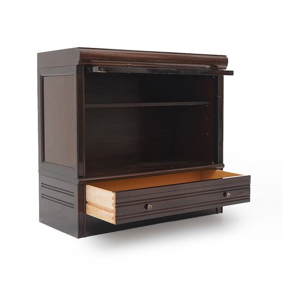 Image 1 of Vintage mahogany veneered wood sideboard for Martin Dupuis, France 1970