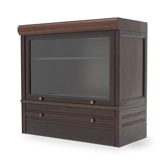 Image 1 of Vintage mahogany veneered wood sideboard for Martin Dupuis, France 1970