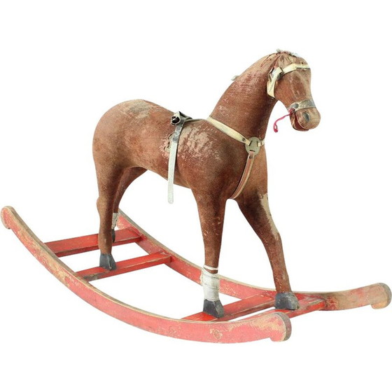 Image 1 of Cavallo a dondolo d'epoca, Cecoslovacchia 1930