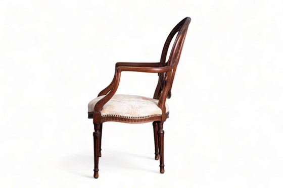 Image 1 of John Linnell A George III carved mahogany 'Prince of Wales feathers' armchair