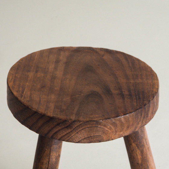 Image 1 of French Brutalist Tripod Stool