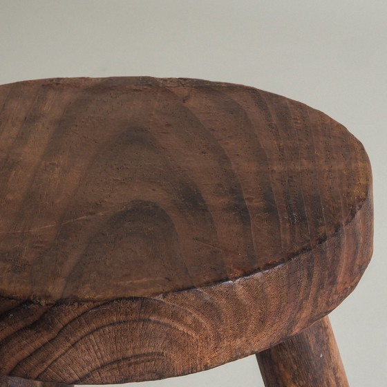 Image 1 of French Brutalist Tripod Stool