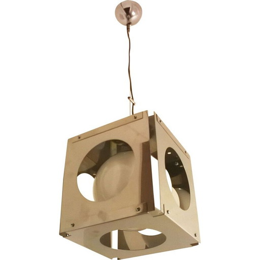 Vintage Cubic pendant lamp by Paolo Tiche for Sirrah, 1970s