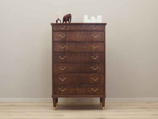 Walnut Chest Of Drawers, Danish Design, 1960S, Production: Denmark