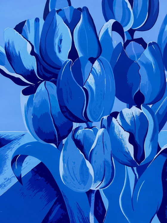 Image 1 of Silkscreen Derox - Blue Tulips