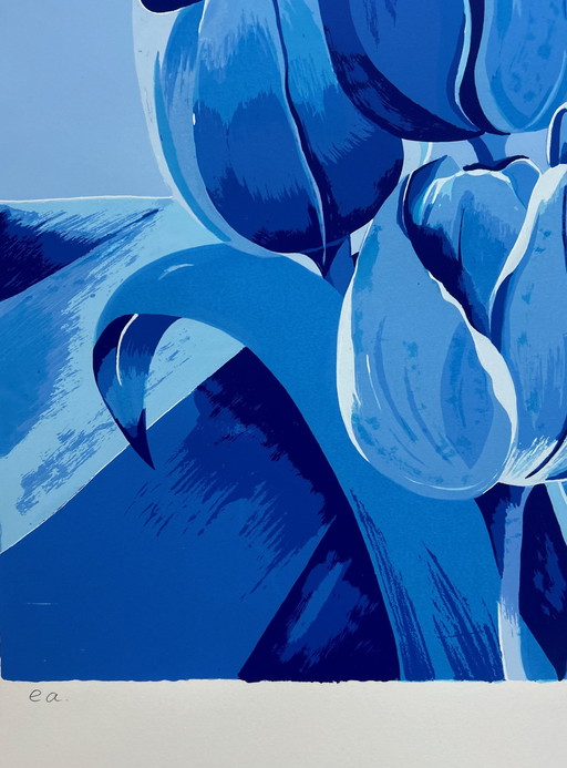 Silkscreen Derox - Blue Tulips