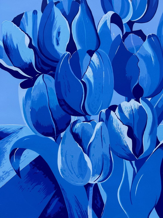 Image 1 of Silkscreen Derox - Blue Tulips