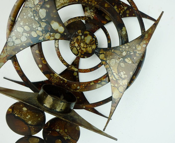 Image 1 of Portacandele da parete in ferro battuto stile brutalista di Henrik Horst, stile moderno di metà secolo