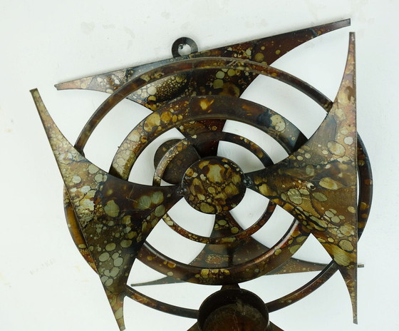 Image 1 of Portacandele da parete in ferro battuto stile brutalista di Henrik Horst, stile moderno di metà secolo