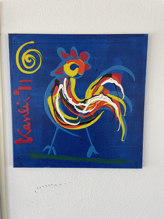 Image 1 of Jacob Kanbier - oil on canvas - Rooster