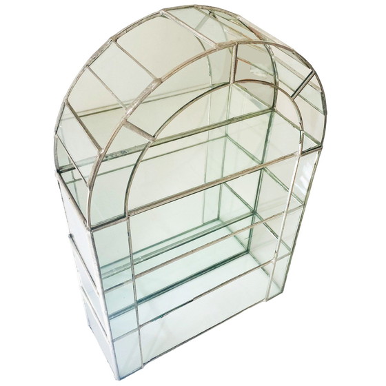 Image 1 of Vintage Glass Mini Display Case Etagere Bow Rack