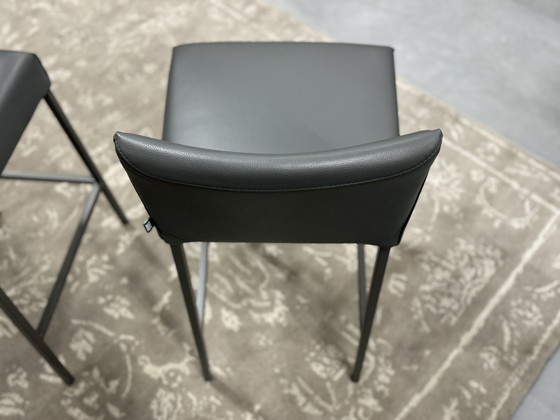 Image 1 of 2 Rolf Benz 651 Bar chairs gray leather