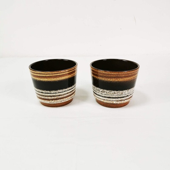 Image 1 of Pair of vintage ceramic flower pots by Scheurich, Germany 1960s