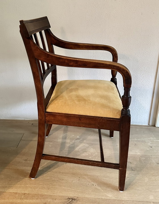 Image 1 of English mahogany armchair