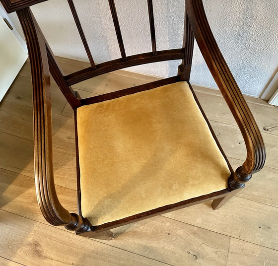 Image 1 of English mahogany armchair