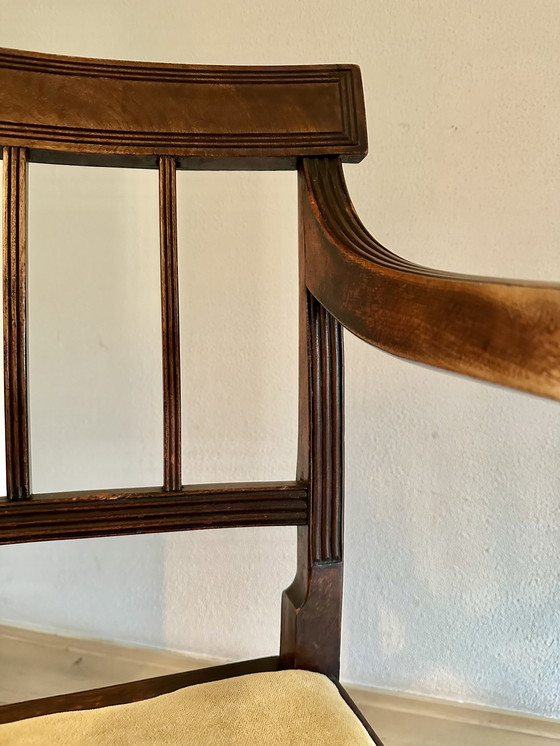 Image 1 of English mahogany armchair