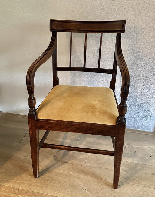 Fauteuil anglais en acajou