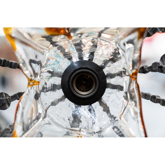 Image 1 of Vintage floor lamp in blown Murano glass and metal for Mazzega, Italy 1960