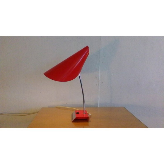 Image 1 of Vintage Red Table Lamp by Josef Hurka - 1950s