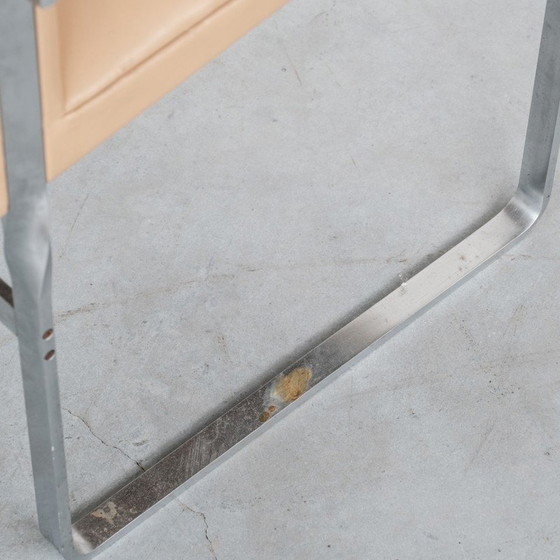 Image 1 of Set of 6 vintage "JH811" dining chairs in steel and leather by Hans J Wegner, Denmark 1950