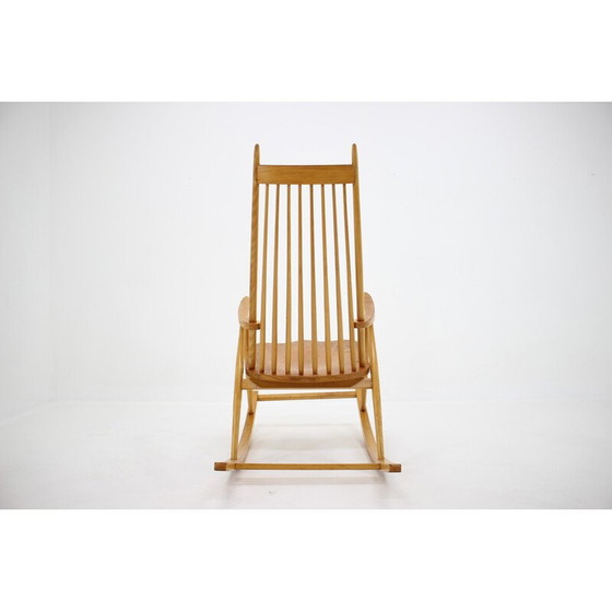 Image 1 of Vintage wooden rocking chair, Czechoslovakia 1960